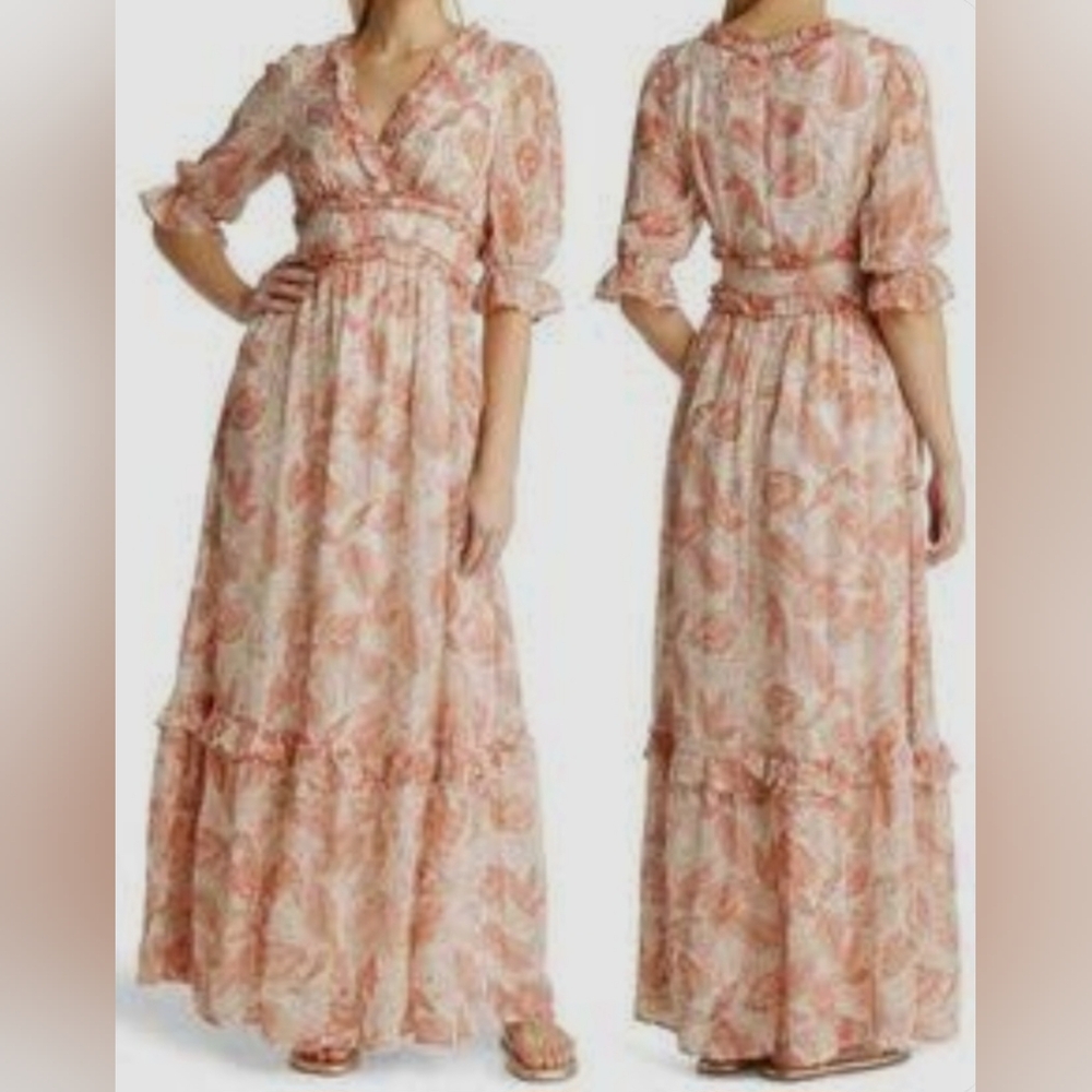 BTFL-Life  Mid Sleeve Maxi Dress Size M